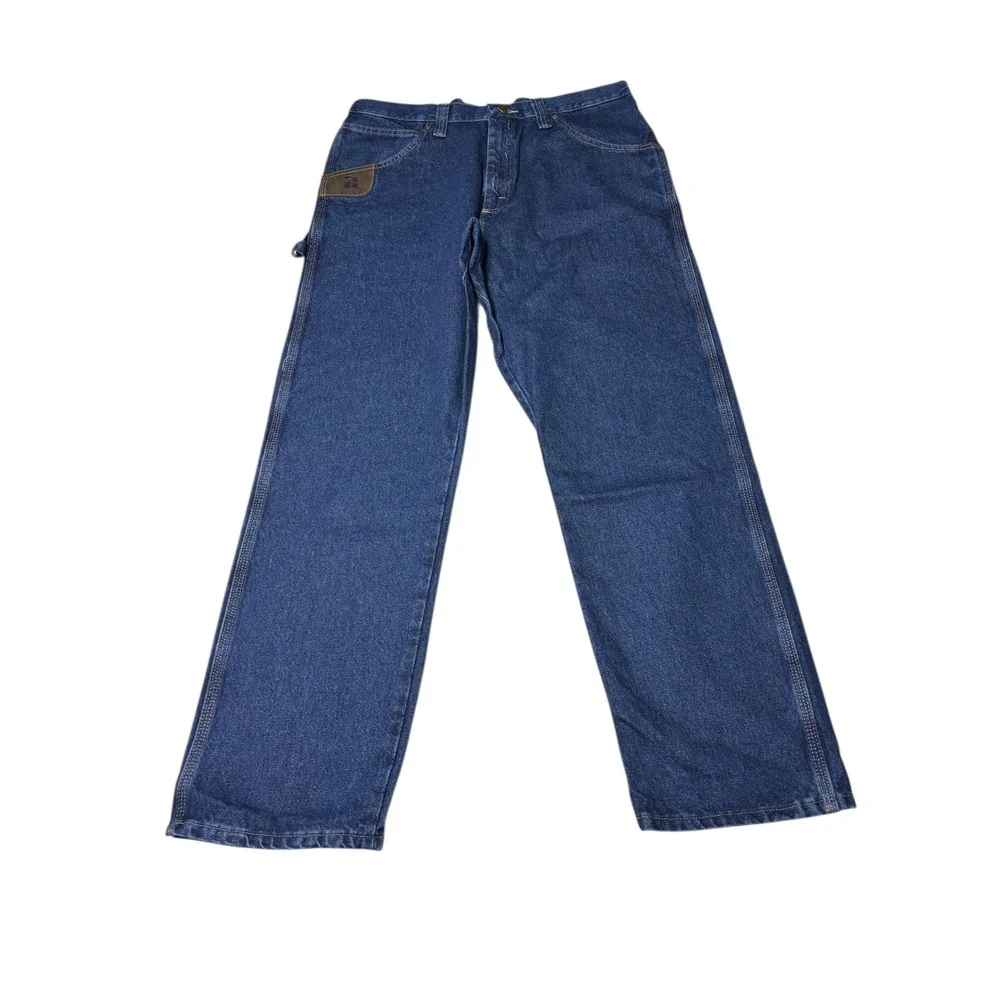 NWT Wrangler‎ Riggs Workwear Relaxed Fit Carpenter Jeans 36x32 Blue Denim Tool